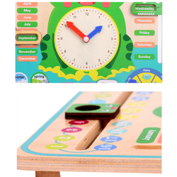 Montessori Wooden Toys Baby Weather Season Calendar Clock Time Cognition Preschool Educational Teaching Aids Toys For Ch