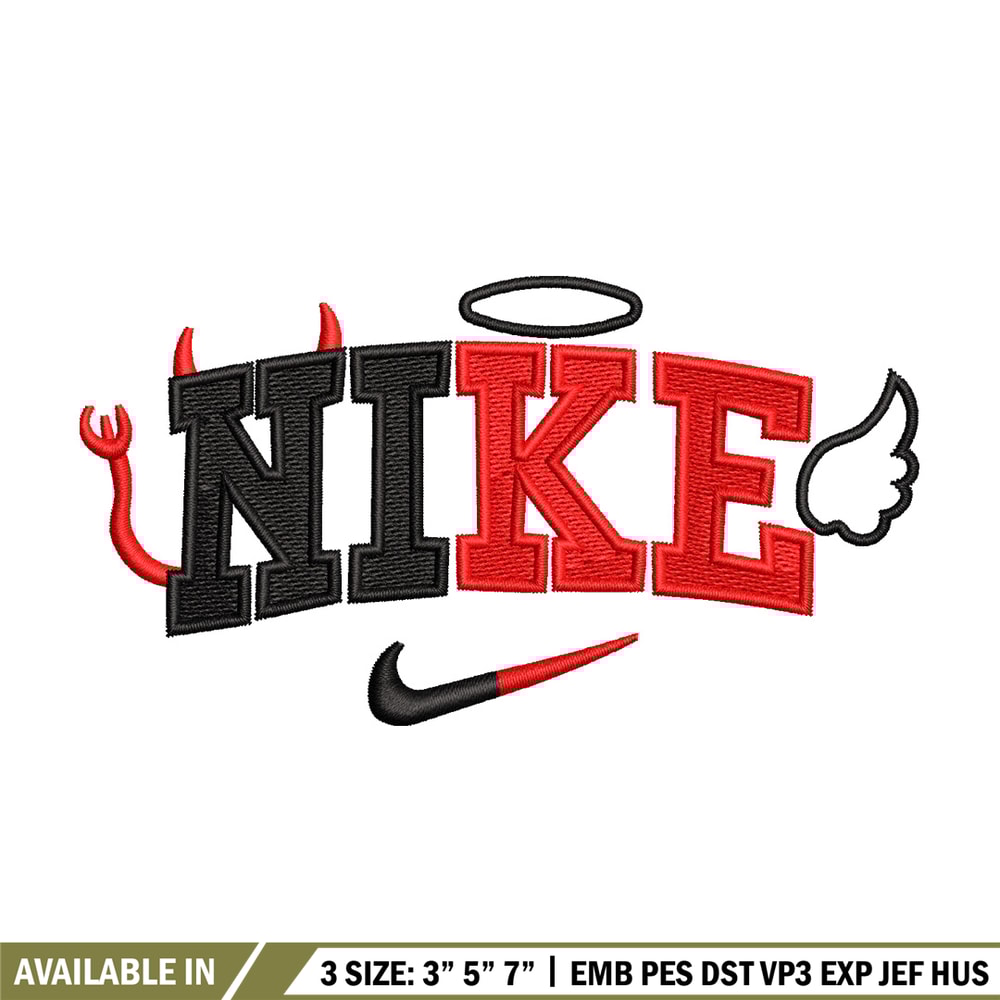 Nike x evil embroidery design, Evil embroidery, Nike design, Embroidery shirt, Embroidery file, Digital download.jpg