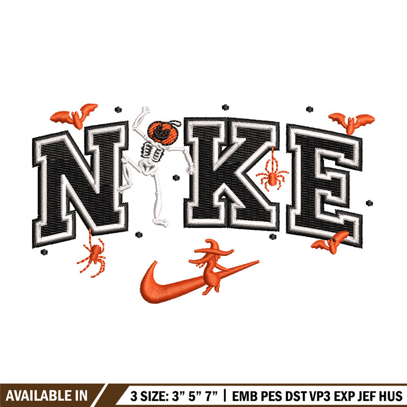 Nike pumpkin embroidery design, Halloween embroidery, Nike design, Embroidery file,Embroidery shirt, Digital download.jpg