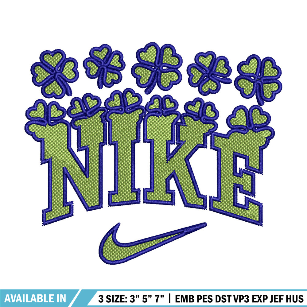 Nike flower green embroidery design, Flower embroidery, Nike design, Embroidery shirt, Embroidery file, Digital download.jpg