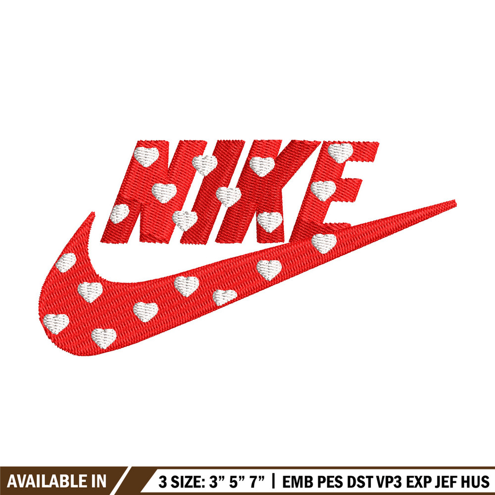 Nike red heart embroidery design, Nike embroidery, Nike design, Embroidery shirt, Embroidery file, Digital download.jpg