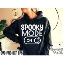 spooky mode on tshirt | halloween shirt svgs | mom halloween tshirt | school halloween party | matching friends pngs | h