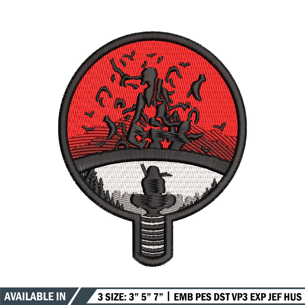 Uchiha logo embroidery design, Naruto embroidery, Anime design, Embroidery shirt, Embroidery file, Digital download.jpg