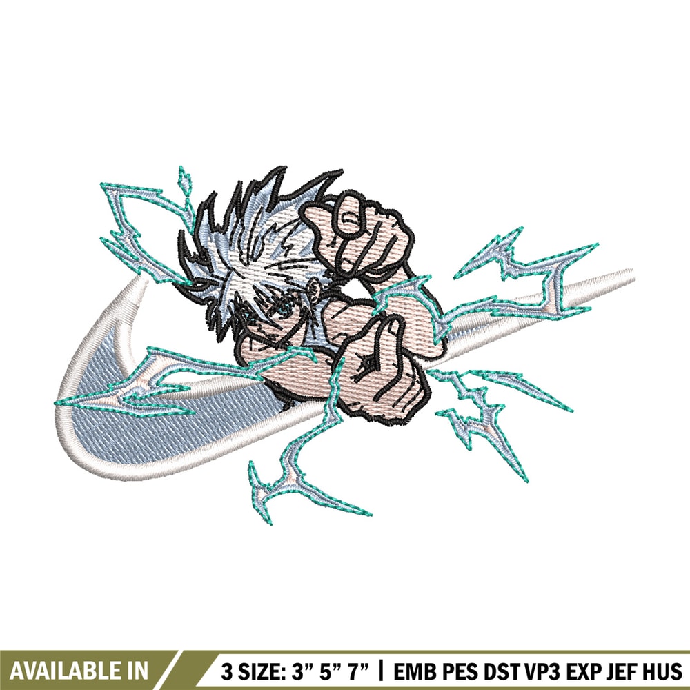 Nike x killua embroidery design, Hxh embroidery, Nike design, Embroidery shirt, Embroidery file, Digital download.jpg
