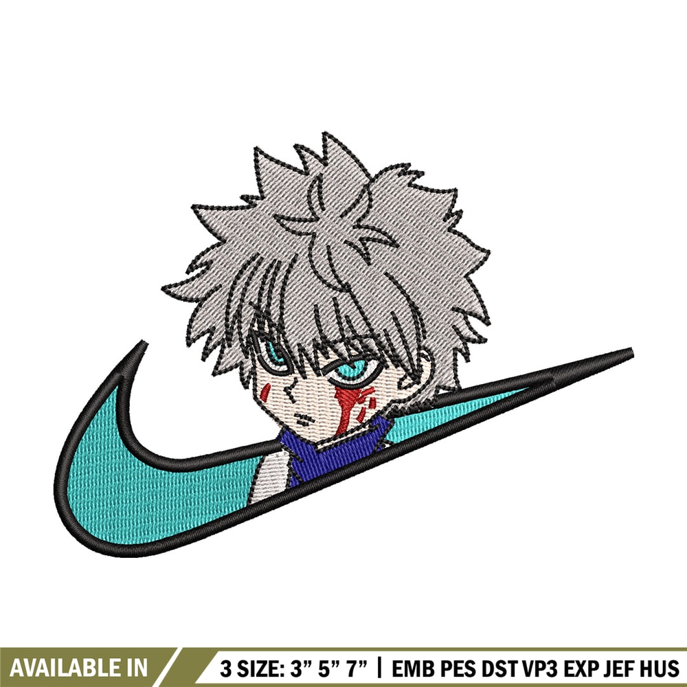 Nike x killua embroidery design, Hxh embroidery, Nike design, Embroidery shirt, Embroidery file,Digital download.jpg
