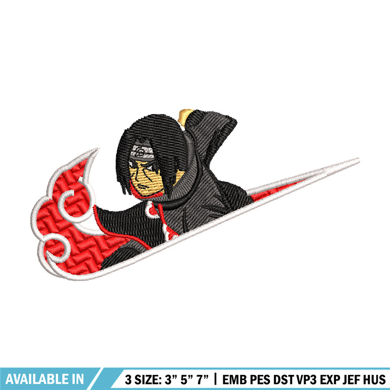 Nike Itachi embroidery design, Naruto embroidery, Nike design, anime design, anime shirt, Digital download.jpg