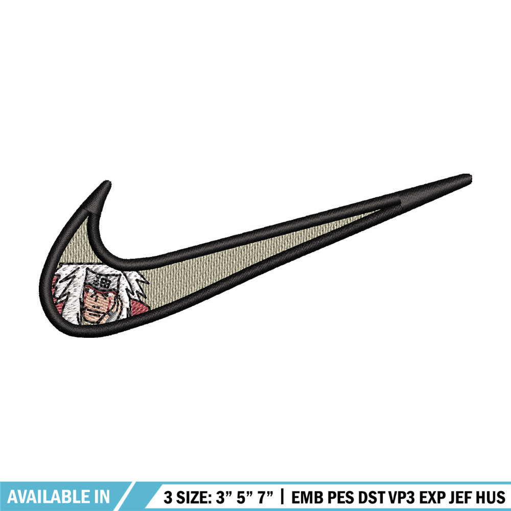 Nike jiraiya embroidery design, Naruto embroidery, Emb design, Embroidery shirt, Embroidery file, Digital download.jpg