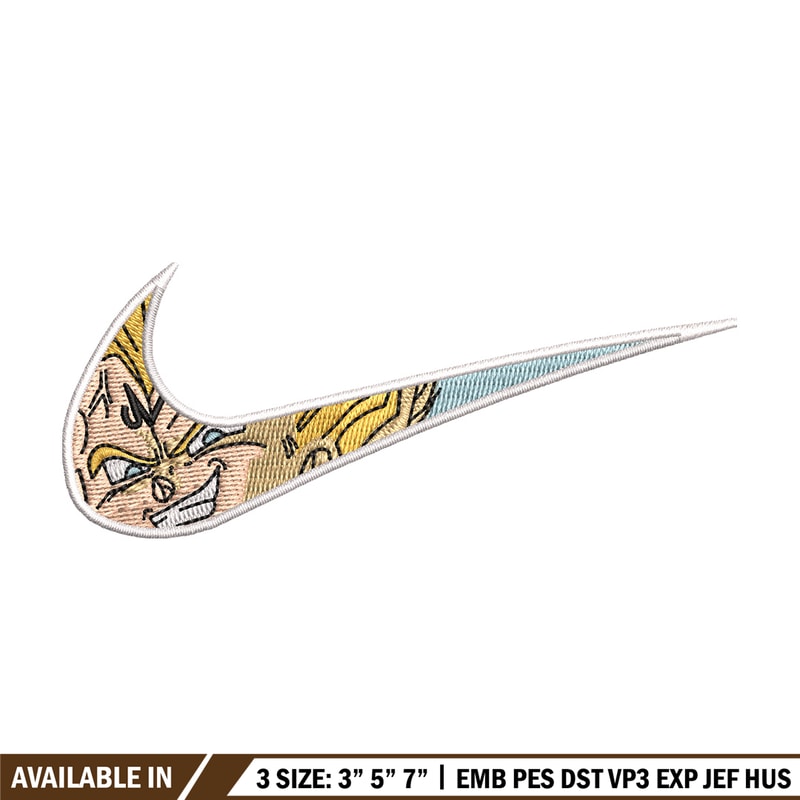 Nike vegeta embroidery design, Dragonball embroidery, Nike design, Embroidery shirt, Embroidery file, Digital download.jpg