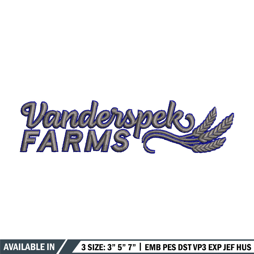 Vanderspek farms logo embroidery design, logo embroidery, logo design, Embroidery shirt, logo shirt, Instant download.jpg