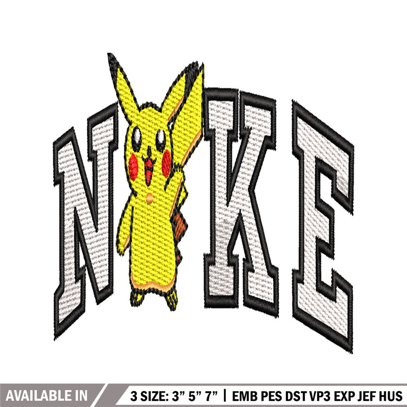 Nike Pikachu embroidery design, Pokemon embroidery, Nike design, embroidery file, anime shirt, Digital download.jpg