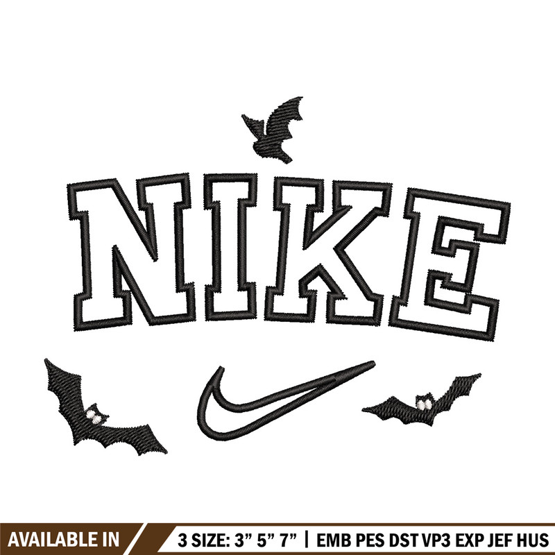 Nike x bat embroidery design, Bat embroidery, Nike design, Embroidery shirt, Embroidery file,Digital download.jpg
