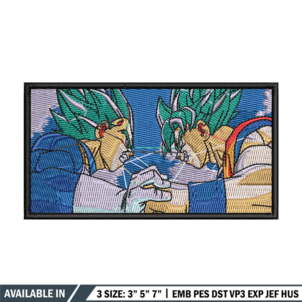 Vegeta goku embroidery design, Dragonball embroidery, Anime design, Embroidery shirt, Embroidery file, Digital download.jpg