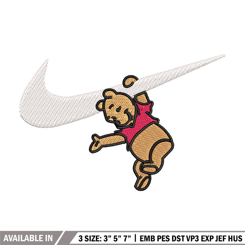 Nike pooh embroidery design, Disney pooh embroidery, Nike design, Embroidery shirt, Embroidery file, Digital download.jpg