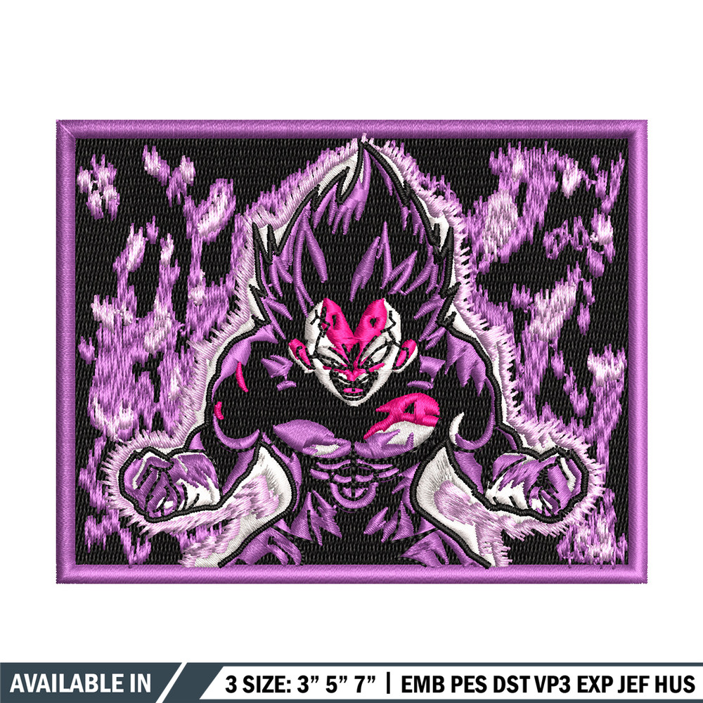 Vegeta ultra embroidery design, Dragonball embroidery, Nike design, Embroidery shirt, Embroidery file, Digital download.jpg