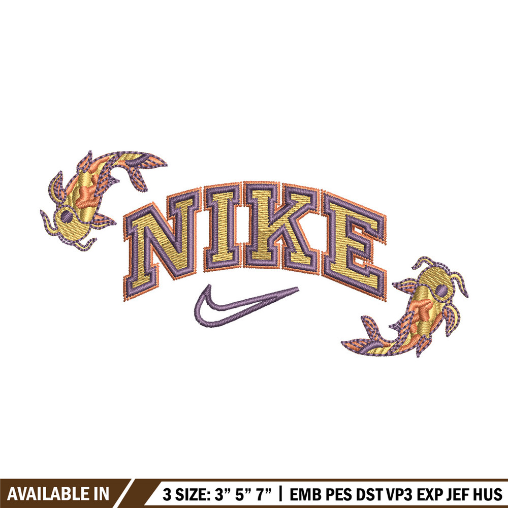 Nike x fish embroidery design, Fish embroidery, Nike design, Embroidery shirt, Embroidery file,Digital download.jpg