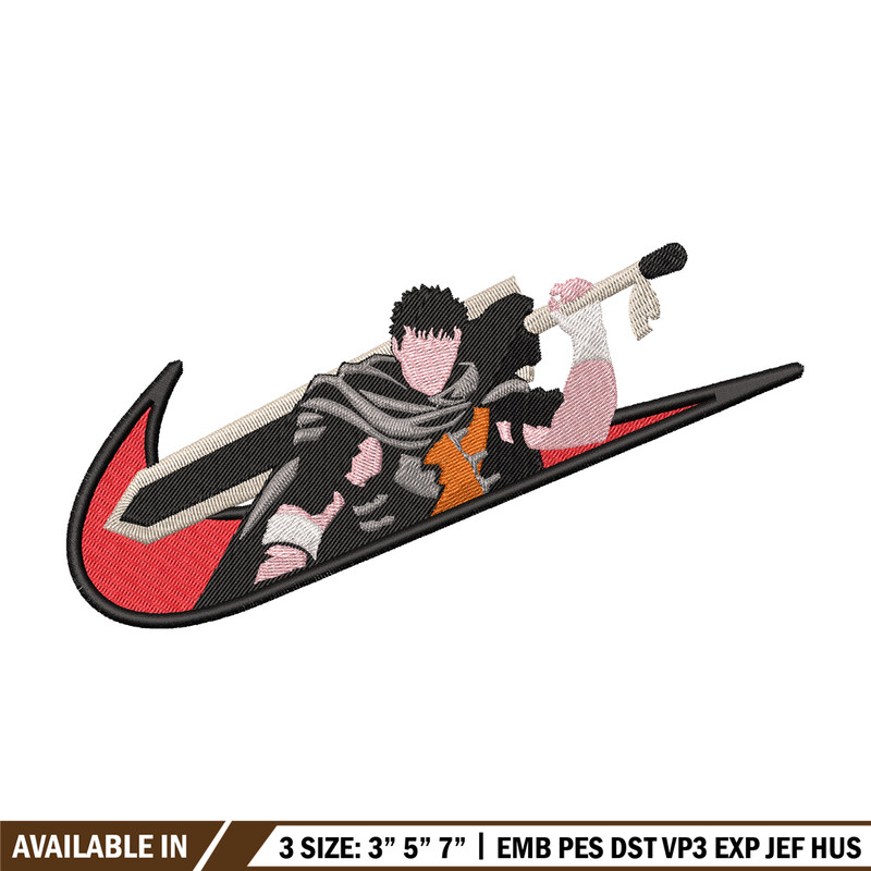 Nike x guts embroidery design, Berserk embroidery, Nike design, Embroidery shirt, Embroidery file, Digital download.jpg