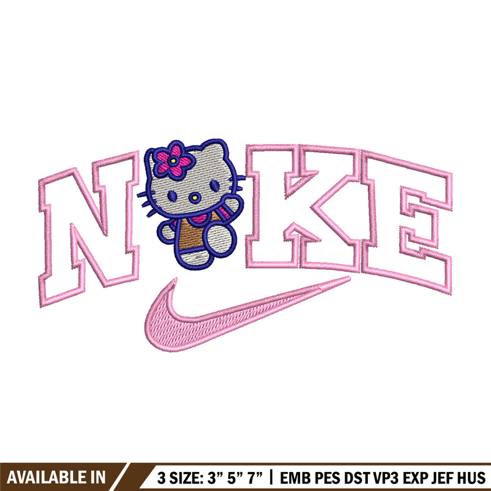 Nike x kitty embroidery design, Hello kitty embroidery, Nike design, Embroidery shirt, Embroidery file, Digital download.jpg