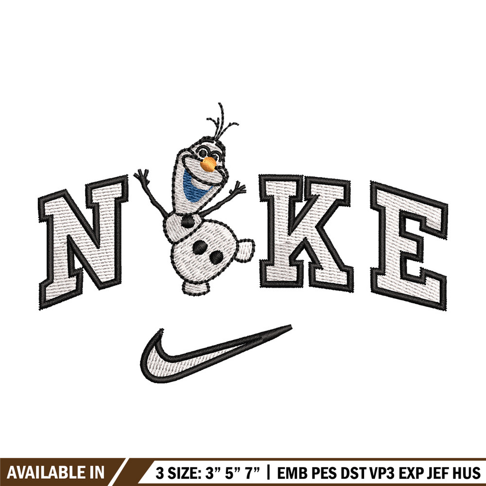 Nike x olaf embroidery design, Disney embroidery, Nike design, Embroidery shirt, Embroidery file, Digital download.jpg