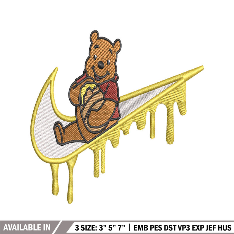 Nike Winnie the Pooh embroidery design, cartoon embroidery, Nike design, embroidery file, logo shirt, Digital download..jpg