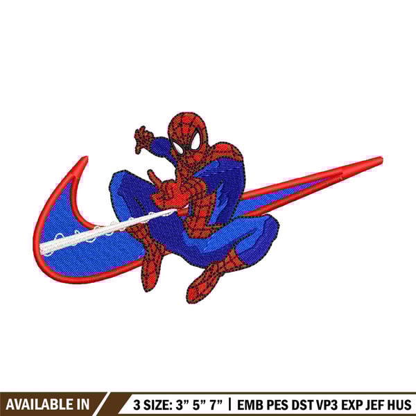 Nike x spiderman embroidery design, Mavel embroidery, Nike design, Embroidery shirt, Embroidery file, Digital download.jpg