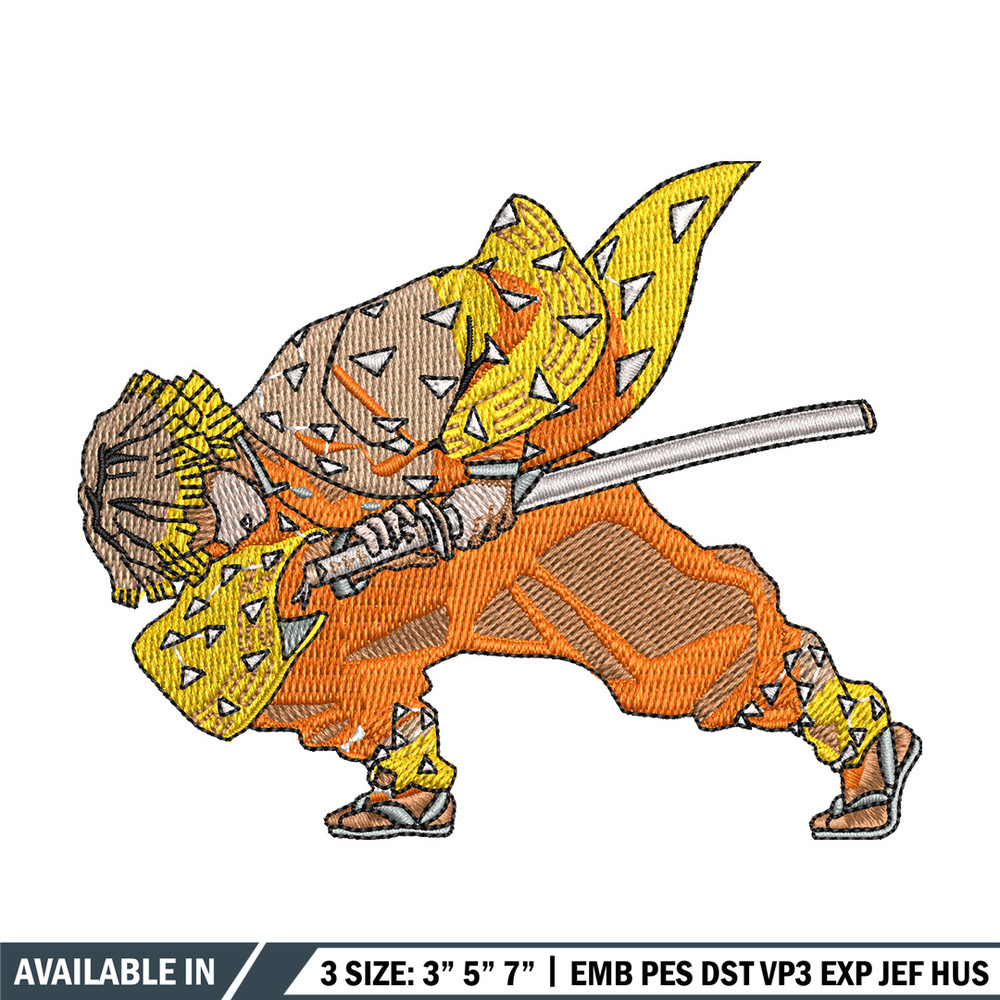 Zenitsu attack embroidery design, Zenitsu embroidery,Anime design, Embroidery shirt, Embroidery file, Digital download.jpg