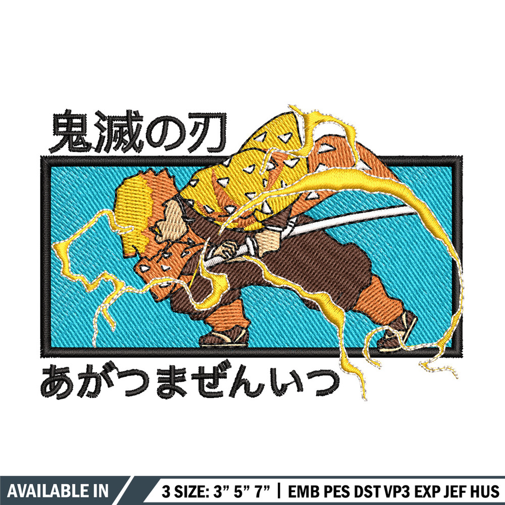 Zenitsu box embroidery design, Zenitsu embroidery, Anime design, Embroidery shirt, Embroidery file, Digital download.jpg