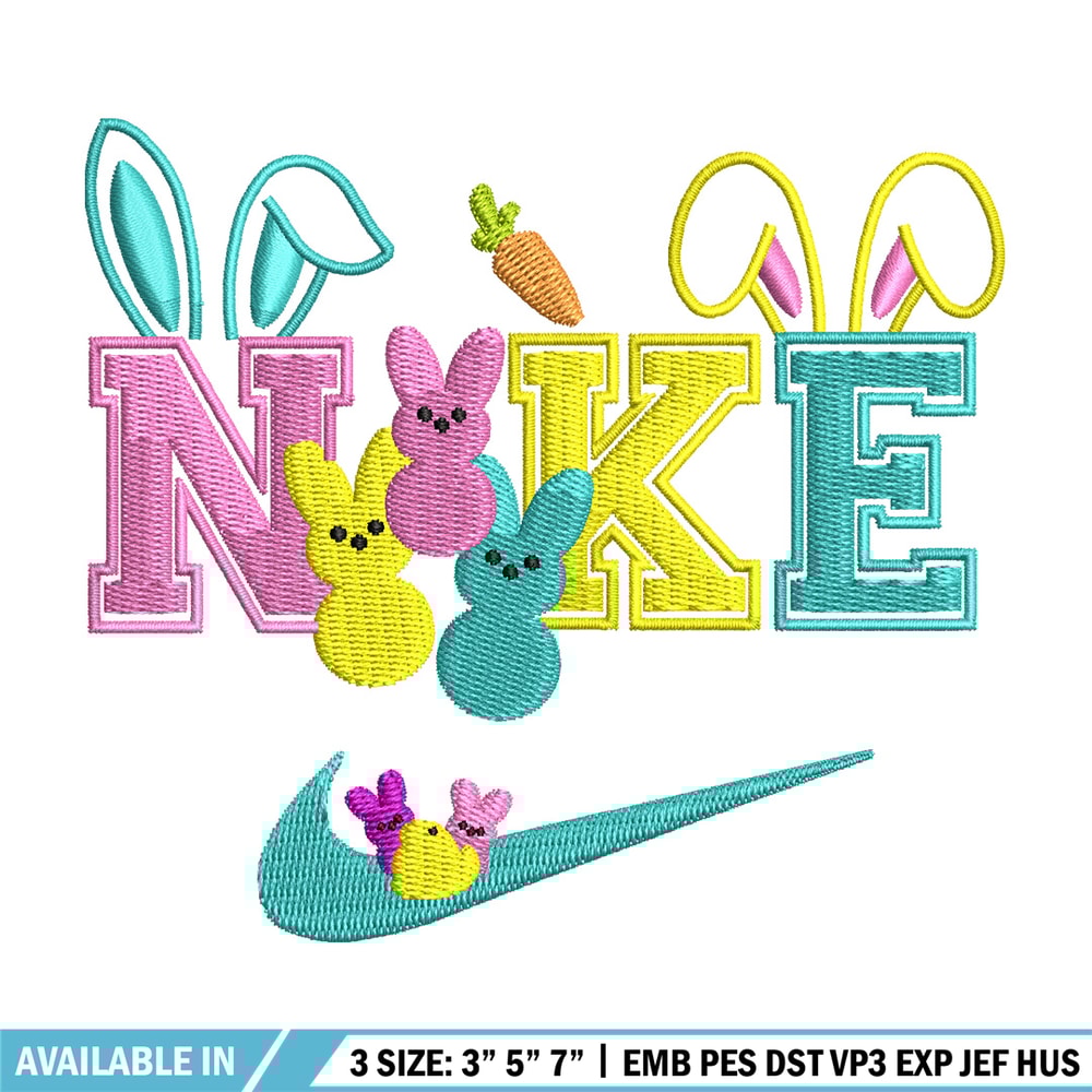Nike x bunny cute embroidery design, Bunny embroidery, Nike design, Embroidery shirt, Embroidery file, Digital download.jpg