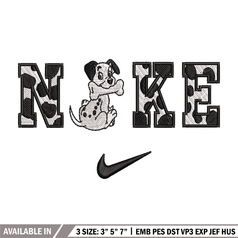 Nike x Dalmatian embroidery design, Dalmatian embroidery, Nike design,Embroidery shirt, Embroidery file,Digital download.jpg