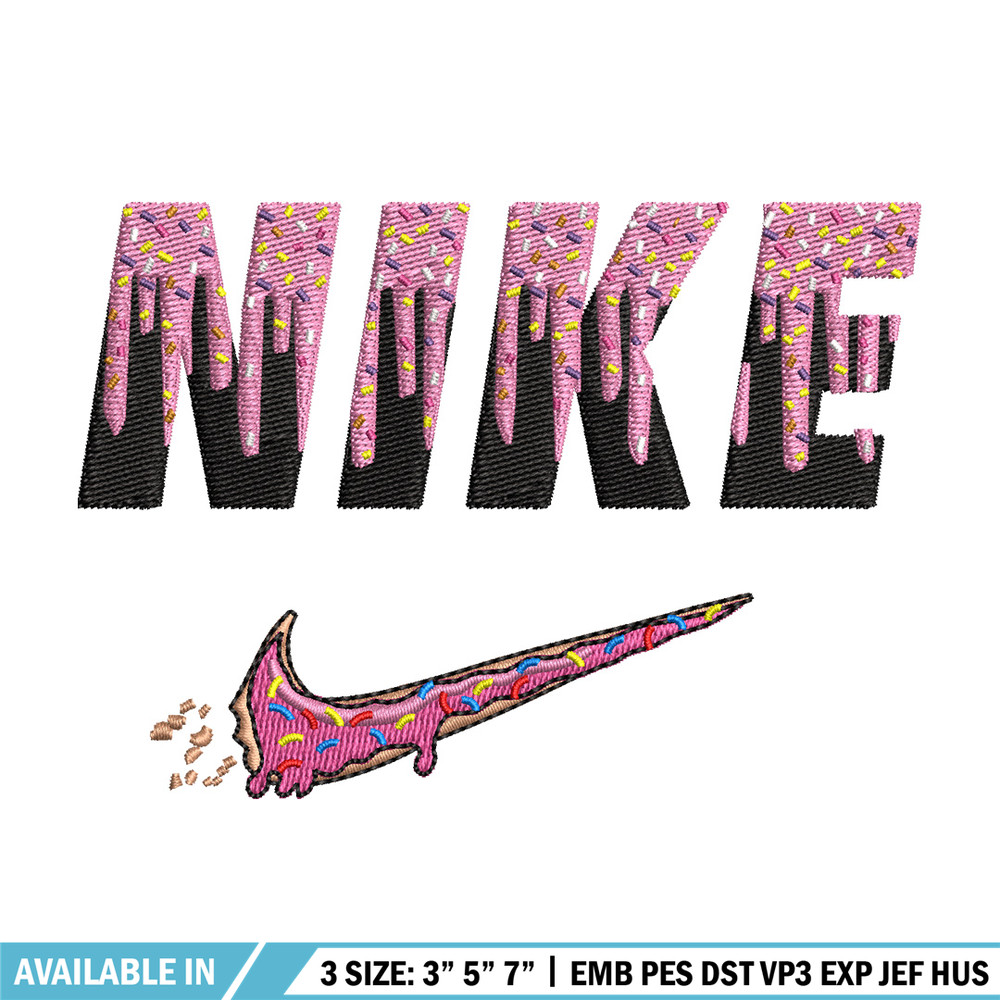 Nike x donnut embroidery design, Donut embroidery, Nike design, Embroidery shirt, Embroidery file, Digital download.jpg