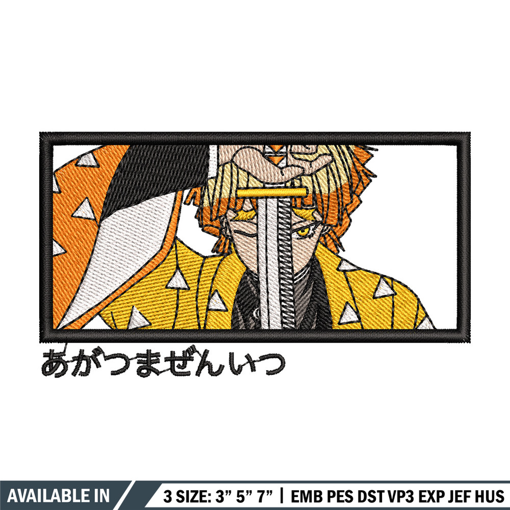 Zenitsu sword embroidery design, Zenitsu embroidery, Anime design, Embroidery shirt, Embroidery file, Digital download.jpg