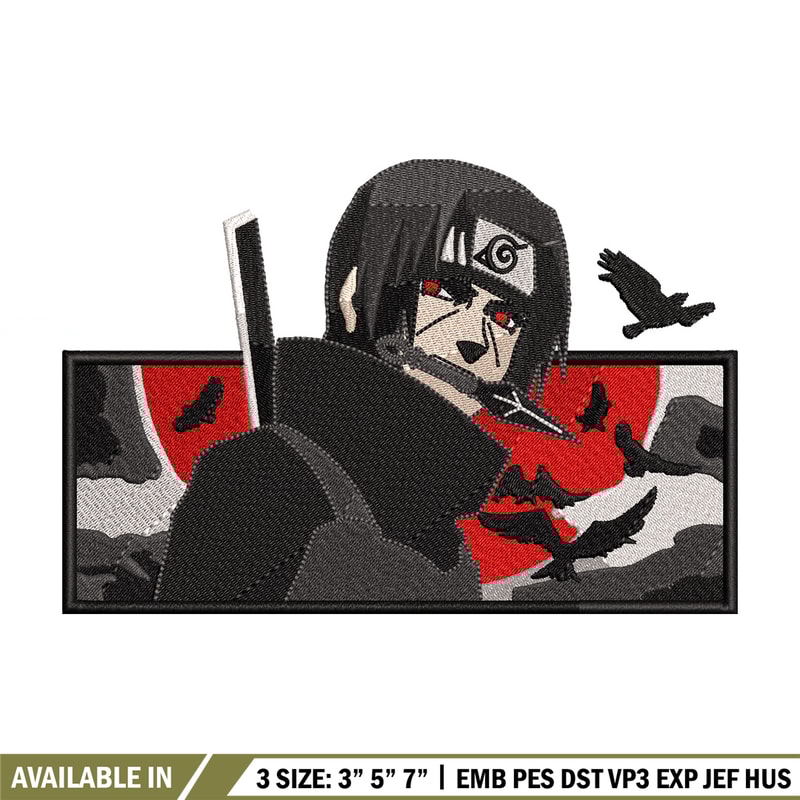 Red moon itachi embroidery design,Naruto embroidery, Embroidery shirt, Embroidery file, Anime design, Digital download.jpg
