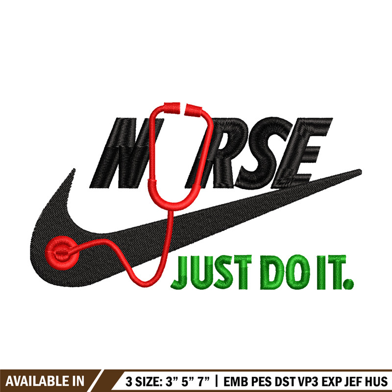 Nurse Nike embroidery design, Nurse Nike embroidery, Nike design, Embroidery file, logo shirt, Instant download.jpg