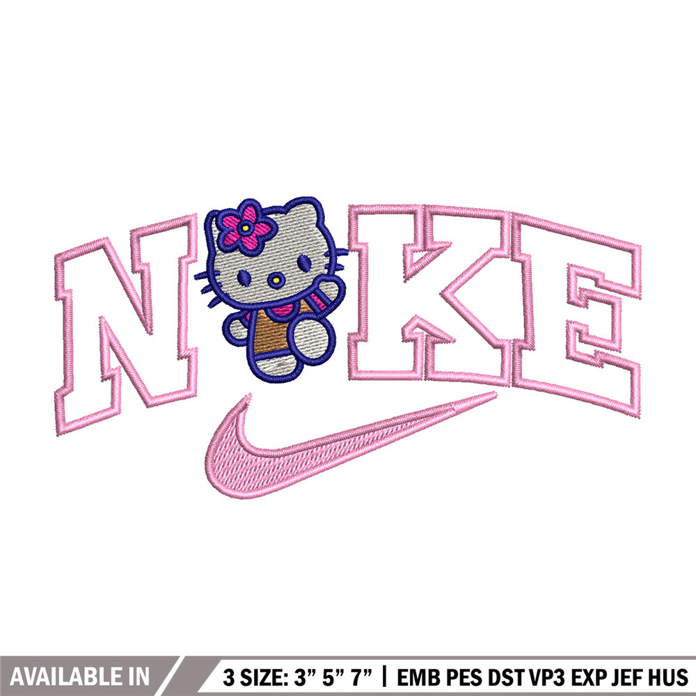 Nike x kitty embroidery design, Hello kitty embroidery, Nike design, Embroidery shirt, Embroidery file, Digital download.jpg