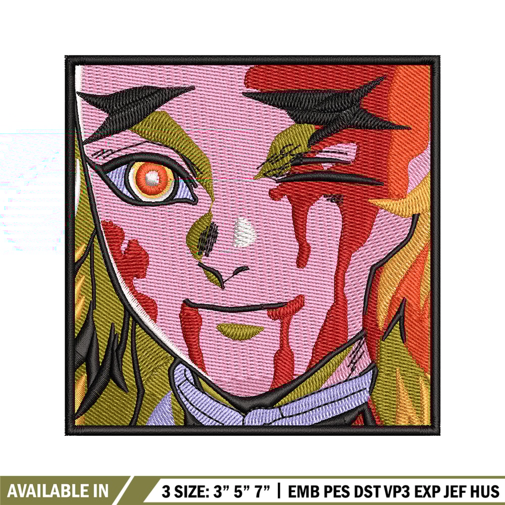Rengoku face embroidery design, Rengoku embroidery, Anime design, Embroidery shirt, Embroidery file, Digital download.jpg