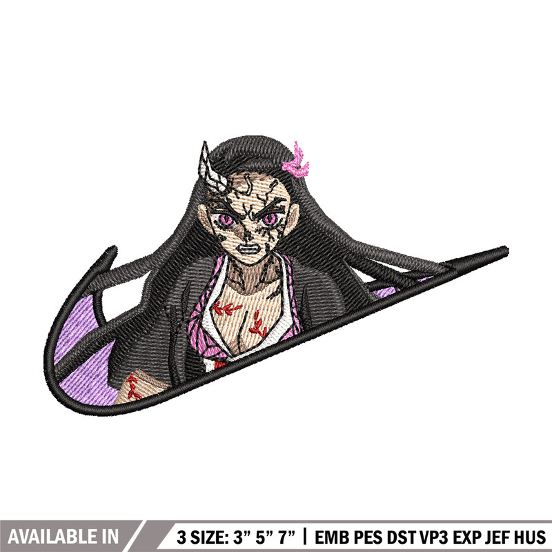Nike x nezuko embroidery design, Nezuko embroidery, Nike design, Embroidery shirt, Embroidery file, Digital download.jpg