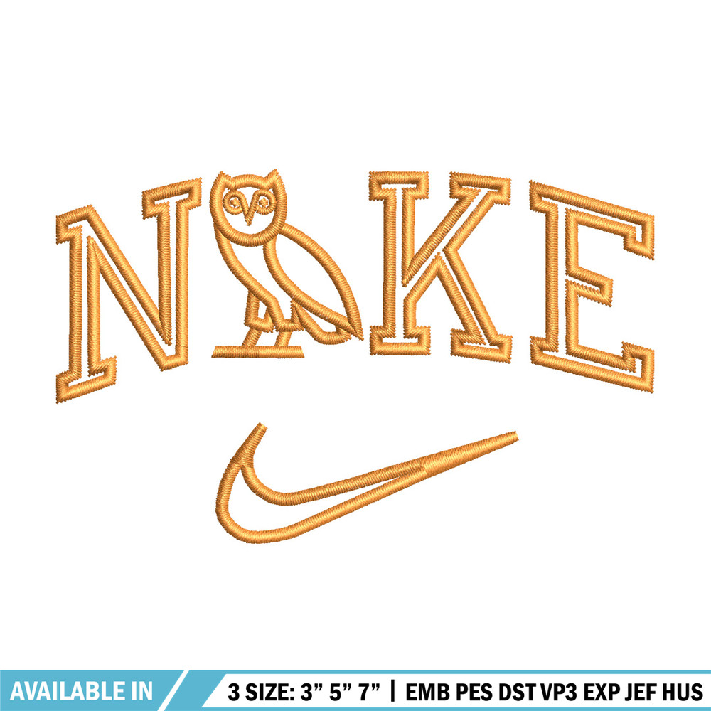 Nike x owl embroidery design, Owl embroidery, Nike design, Embroidery file, Embroidery shirt, Digital download.jpg