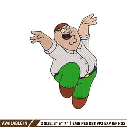 peter funny embroidery design, family guy embroidery, embroidery file, embroidery shirt, emb design, digital download