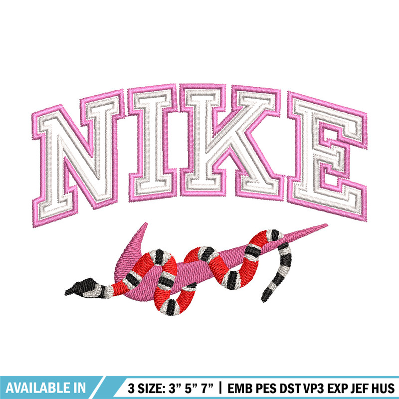 Nike x snake embroidery design, Snake embroidery, Nike design, Embroidery shirt, Embroidery file, Digital download.jpg