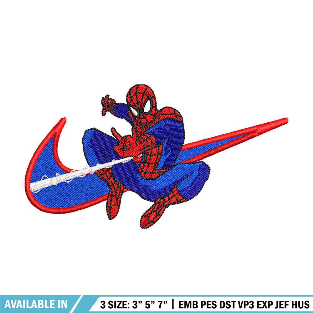 Nike x spiderman embroidery design, Mavel embroidery, Nike design, Embroidery shirt, Embroidery file, Digital download.jpg