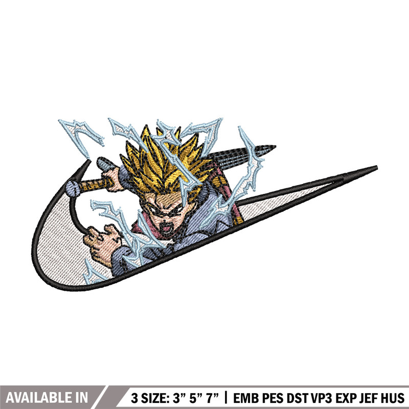 Nike x trunks embroidery design, Dragonball embroidery, Nike design, Embroidery shirt, Embroidery file, Digital download.jpg