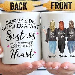custom 3 best friends mug, gift for her, personalized coffee mug, custom best friend mug, best friend gift, friendship m