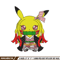 Pikachu Nezuko Demon embroidery design, Pokemon embroidery, logo design, anime design, anime shirt, Digital download.jpg