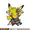 Pikachu Tanjiro Demon embroidery design, Pokemon embroidery, logo design, anime design, anime shirt, Digital download.jpg