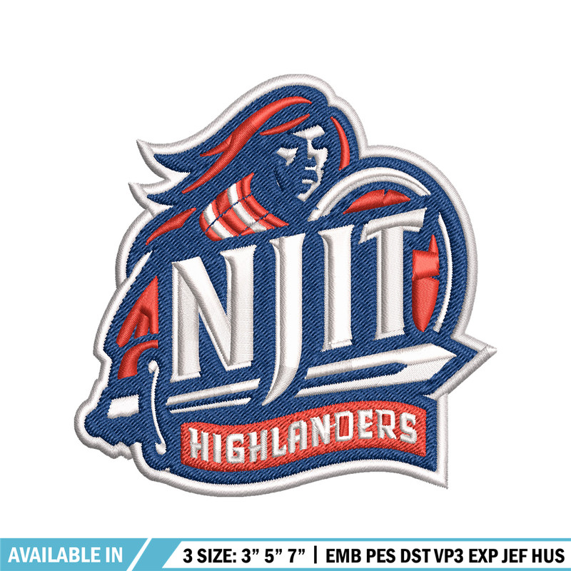 NJIT Highlanders embroidery, NJIT Highlanders embroidery, logo Sport, Sport embroidery, NCAA embroidery..jpg