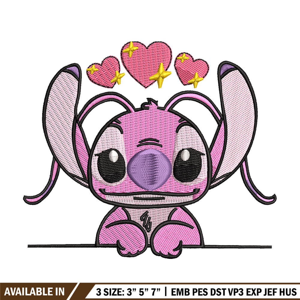 Pink stitch embroidery design, Stitch embroidery, Emb design, Embroidery shirt, Embroidery file, Digital download.jpg