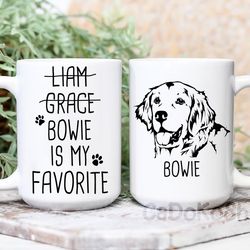funny favorite child mug, christmas gift for mom, custom portrait favorite dog, personalized dog dad mug, mom gift, moth