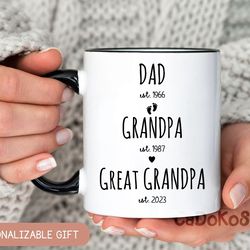great grandpa mug, new grandpa gift, dad to grandpa, new grandpa coffee mug, grandpa to be gift, new grandpa cup, grandp