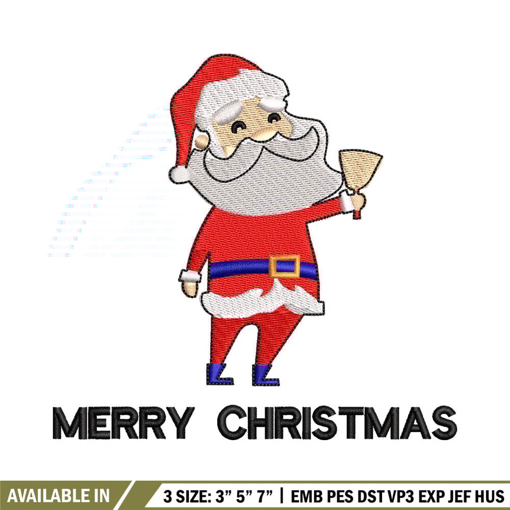 Satan ring bell embroidery design, Chrismas embroidery, Emb design, Embroidery shirt, Embroidery file, Digital download.jpg