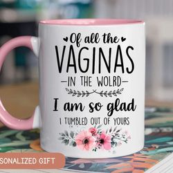 of all the vaginas in the world mug, funny coffee mug, mother's day gift, birthday gift for mom, mother's day mug gift f