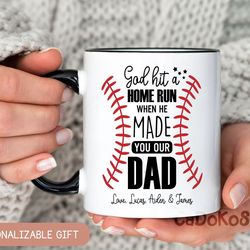 personalized baseball dad mug, baseball dad gift, baseball dad father's day gift, gift for baseball dad, birthday gift f